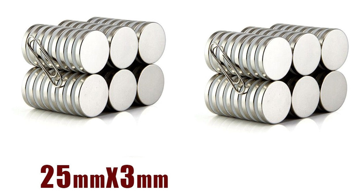 100 aimants 25x3mm N35 porte lumiere shabbat pour couper eclairage led frigo refrigerateur congelateur ECLATS DESTOCKAGE