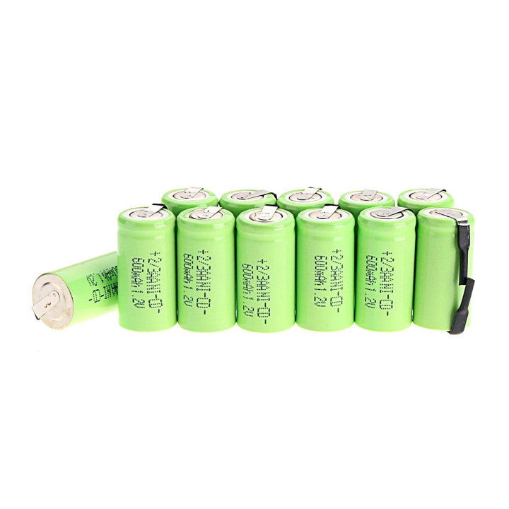 1 Batterie rechargeable 2/3AA Ni-Cd 600mAh 1.2v Classe énergétique A++ ECLATS DESTOCKAGE