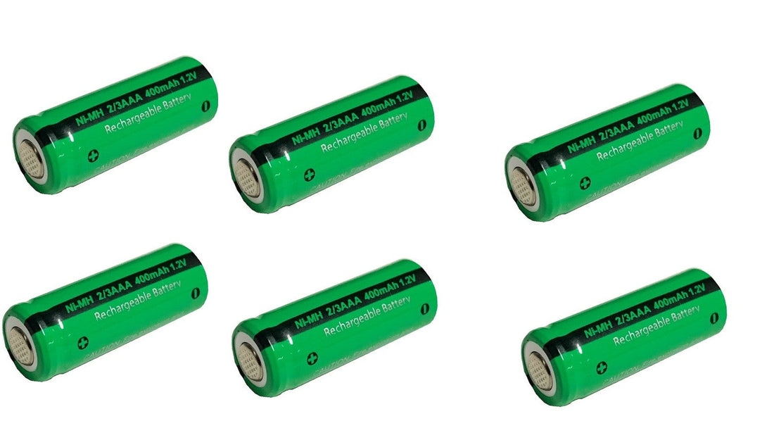 6 Batterie rechargeable 2/3AAA ni-mh 400mAh 1.2v Classe énergétique A++ nimh ECLATS DESTOCKAGE