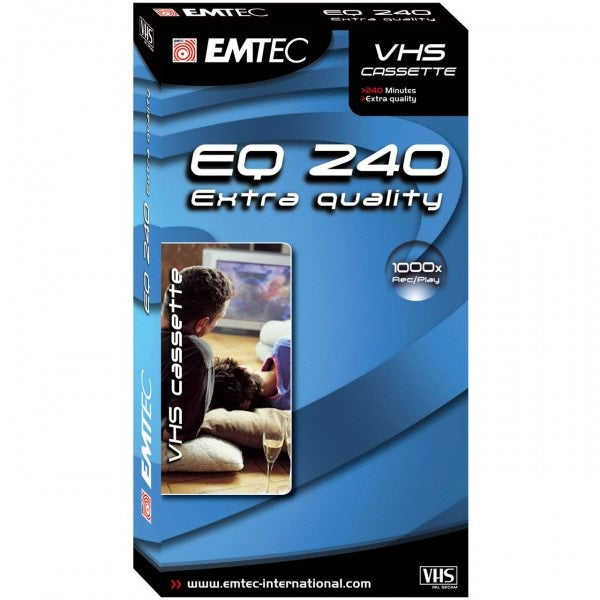 1 cassette video vhs 240 minutes 4 heures emtec m max-e240m ECLATS DESTOCKAGE