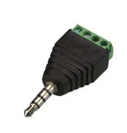 1 Fiches stereo 3.5 mm vers connexion a vis 4 broches CD027 ECLATS DESTOCKAGE