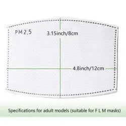 1 filtre protection DTT885 5 couches remplaçables PM2.5 charbon actif Anti-brume pour masques bouche lavable destockage - ECLATS DESTOCKAGE