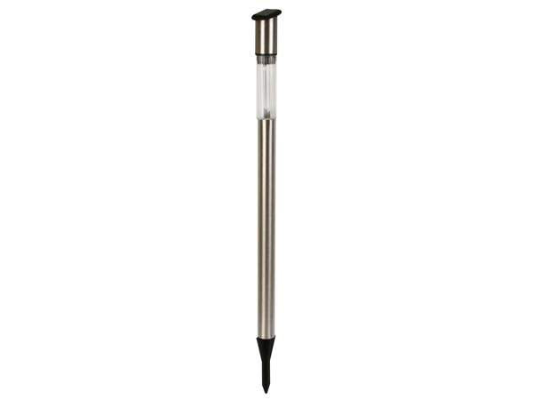 1 lampe eclairage lumiere solaire pour jardin socle tube 70cm poteau acier inoxydable csol09d/20 ECLATS DESTOCKAGE