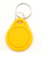 1 Tag jaune 13.56mhz rfid ic iso14443A s50 clef porte cle etanche Anti-corrosion mifare nfc 1K