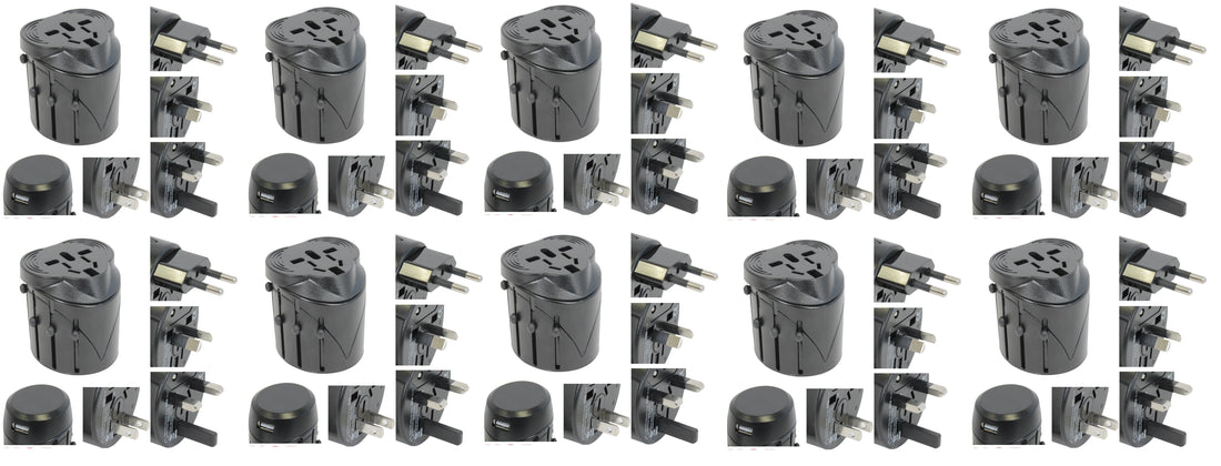 10 Adaptateurs blanc prise electrique secteur voyage us vers fiche euro chine japon canada - ECLATS DESTOCKAGE