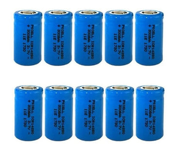 10 Batterie lithium rechargeable 14250 3.7v 300mAh ICR14250 1/2AA lampe torche Appareil photo ECLATS DESTOCKAGE