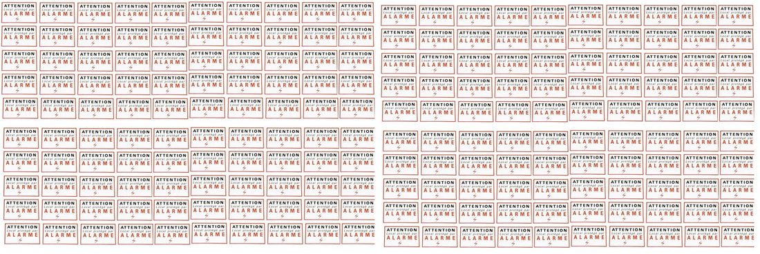 200 etiquettes signalisation adhesive sticker alarme securite autocolant dissuasive protection ECLATS DESTOCKAGE