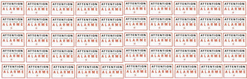 50 etiquettes signalisation adhesive sticker alarme securite autocolant dissuasive protection ECLATS DESTOCKAGE