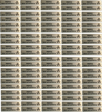 100 etiquettes signalisation affichage panneau sticker espace video surveillance autocollant signale ECLATS DESTOCKAGE