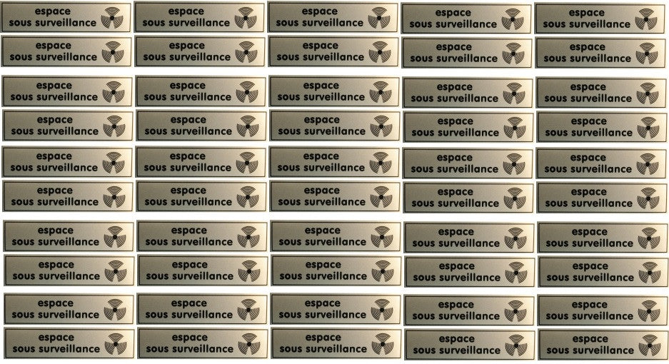 50 etiquettes signalisation affichage panneau sticker espace video surveillance autocollant signale ECLATS DESTOCKAGE