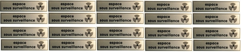 20 etiquettes signalisation affichage panneau sticker espace video surveillance autocollant signale ECLATS DESTOCKAGE