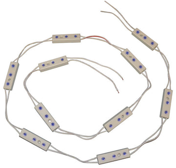 10 modules eclairage economique 3 led 0.25w bleue 12v ip44 lumiere basse tension lsl2b ECLATS DESTOCKAGE