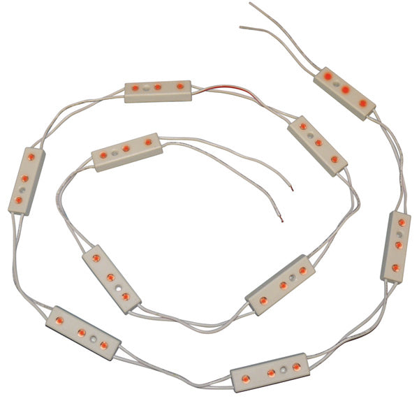 10 modules eclairage economique 3 led 0.25w rouge 12v ip44 lumiere lsl2r basse tension ECLATS DESTOCKAGE
