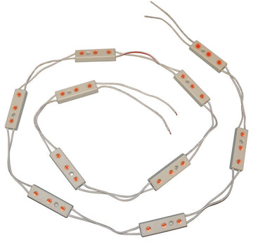 10 modules eclairage economique 3 led 0.25w rouge 12v ip44 lumiere lsl2r basse tension ECLATS DESTOCKAGE