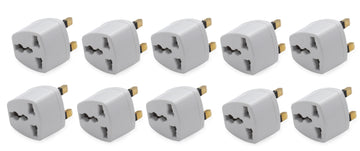 10 pcs adaptateur universel de voyage us/eu/japan/ vers uk 3 broches convertisseur de prise - ECLATS DESTOCKAGE