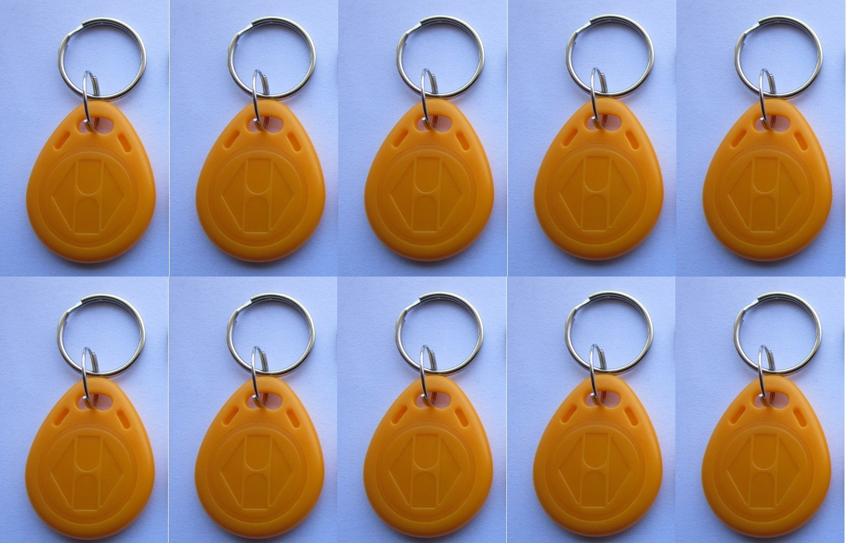 10 pcs tag cle badge clef em4305 em4100 em4102 RFID 125KHz enregistrable jaune ECLATS DESTOCKAGE