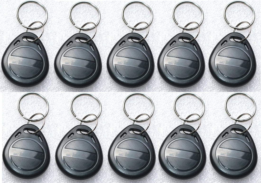 10 Tag 13.56mhz noir rfid ic iso14443A s50 clef porte cle etanche Anti-corrosion mifare nfc 1K - ECLATS DESTOCKAGE
