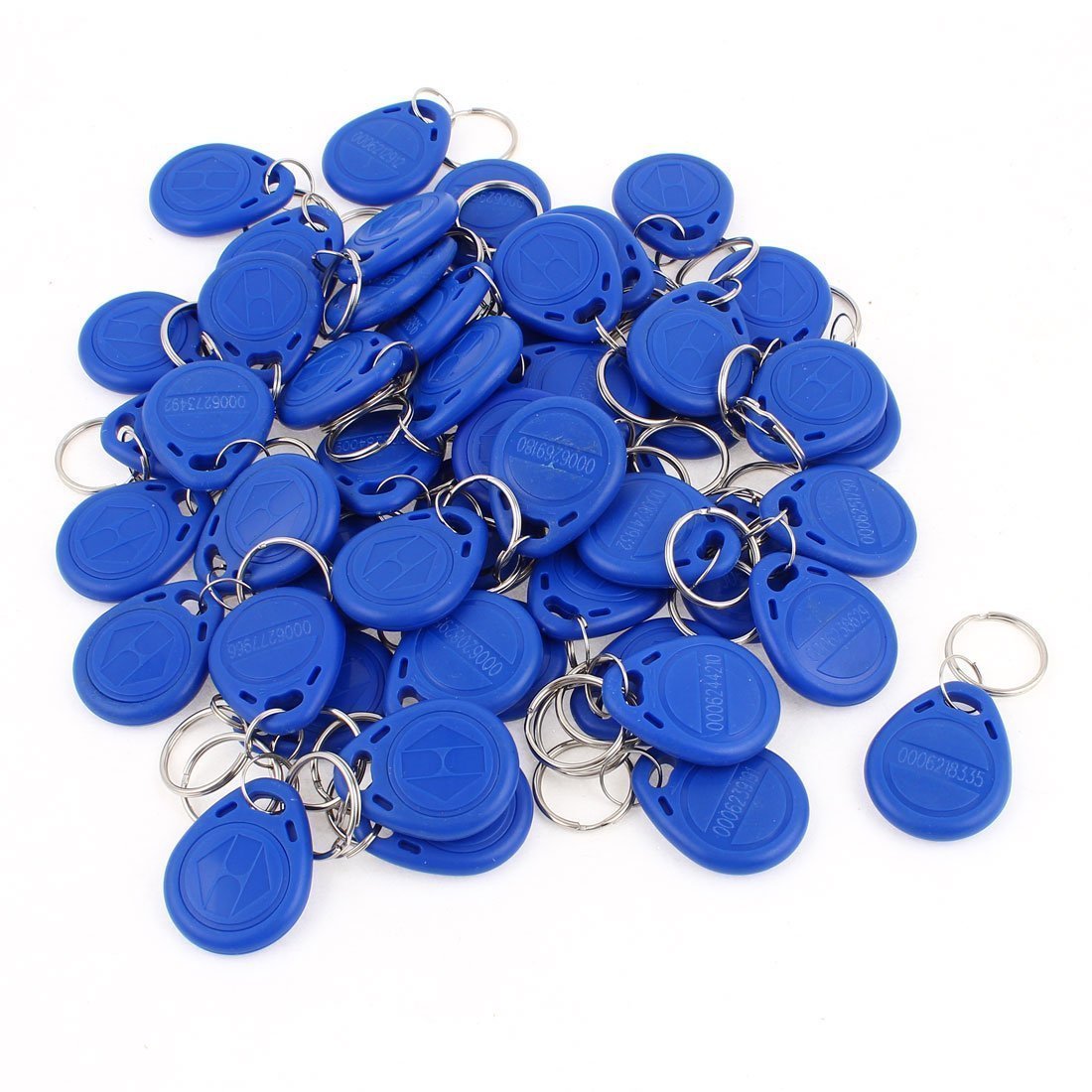 100 pcs tag cle badge clef em4305 em4100 em4102 RFID 125KHz enregistrable bleu ECLATS DESTOCKAGE