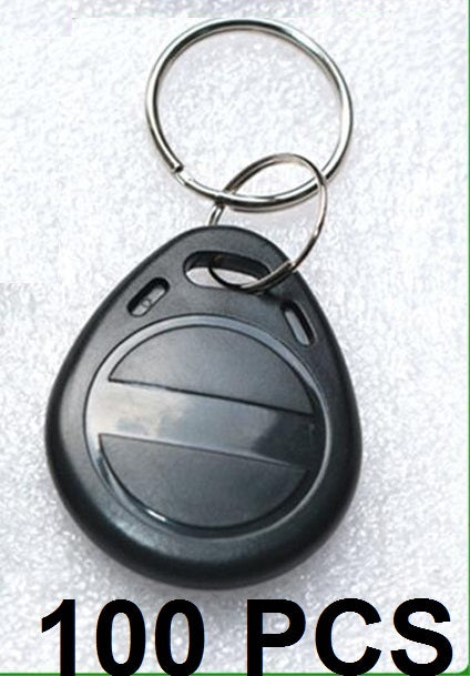 100 Tag noir 13.56mhz rfid ic iso14443A s50 clef porte cle etanche Anti-corrosion mifare nfc 1K - ECLATS DESTOCKAGE