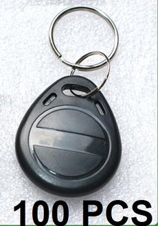 100 Tag noir 13.56mhz rfid ic iso14443A s50 clef porte cle etanche Anti-corrosion mifare nfc 1K