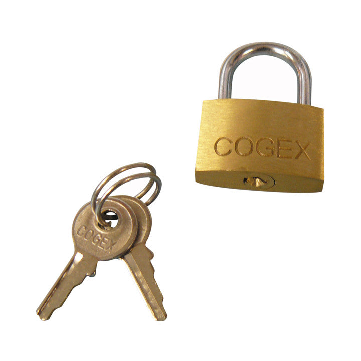 Cadenas securite 25mm laiton 2 clefs verrous fermeture antivols serrures cogex 080104 ECLATS DESTOCKAGE