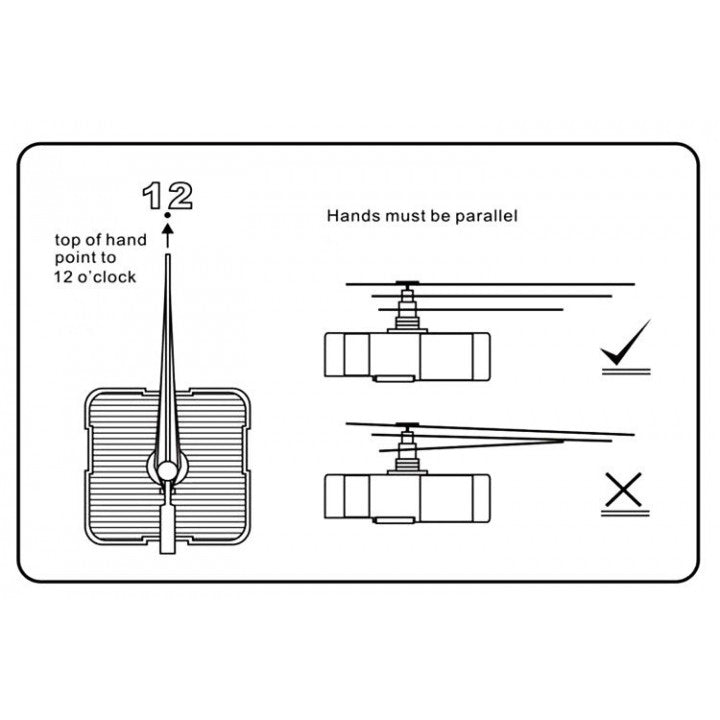 Mécanisme quartz silencieux long axe 28mm pour création réparation restauration horloge pendule - ECLATS DESTOCKAGE