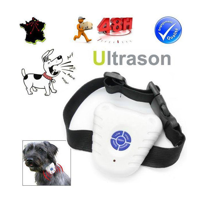 Collier anti aboiement ultrason repousse chien ultrasonique éducation 9921 ECLATS DESTOCKAGE