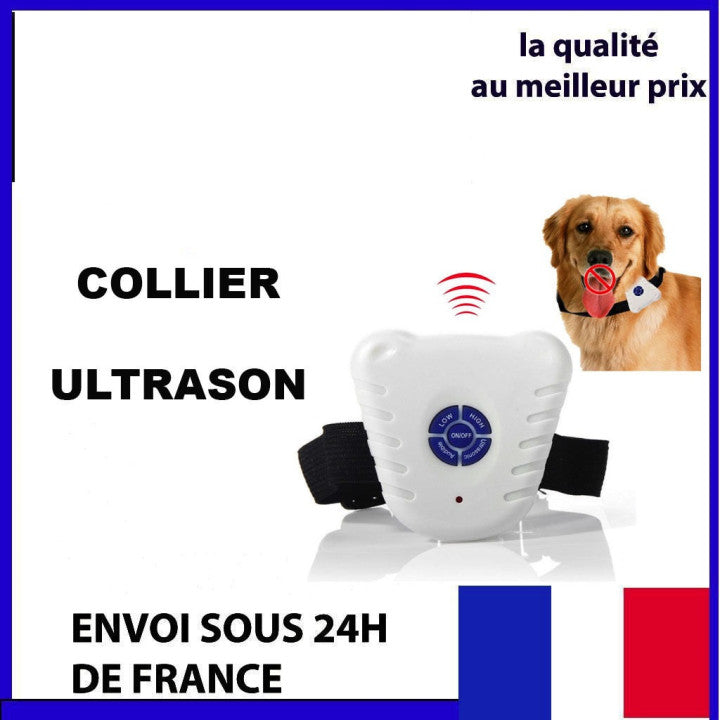 Collier anti aboiement ultrason repousse chien ultrasonique éducation 9921 ECLATS DESTOCKAGE
