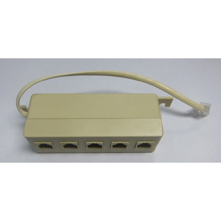 Multiprise telephonique rj11 mâle vers 5 rj11 repartiteur femelles prise telephone cordon ECLATS DESTOCKAGE