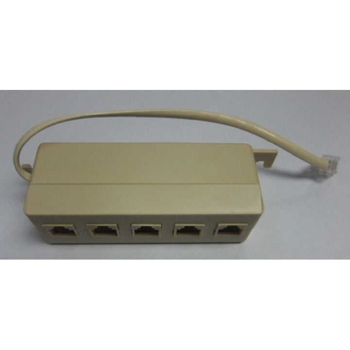 Multiprise telephonique rj11 mâle vers 5 rj11 repartiteur femelles prise telephone cordon ECLATS DESTOCKAGE