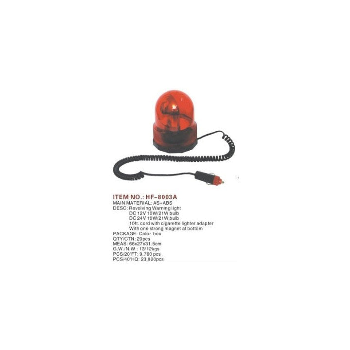Gyrophare electrique magnetique 12v rouge girophare feu tournant lumineux rotatif aimantee aimant ECLATS DESTOCKAGE