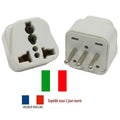 Adaptateur secteur voyage fiche electrique italie uruguay vers prise europe 10a 250v convertisseur ECLATS DESTOCKAGE