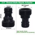 Adaptateur universel grand débit filetage 3/4 20/27 embout fileté male pistolet arrosage gardena ECLATS DESTOCKAGE