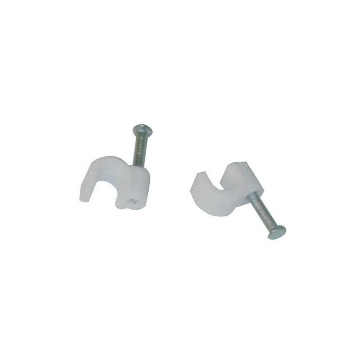 Cavalier diamètre 7 blanc (sachet 100 pcs) attache cable fixation cable cable accessoires fixation ECLATS DESTOCKAGE