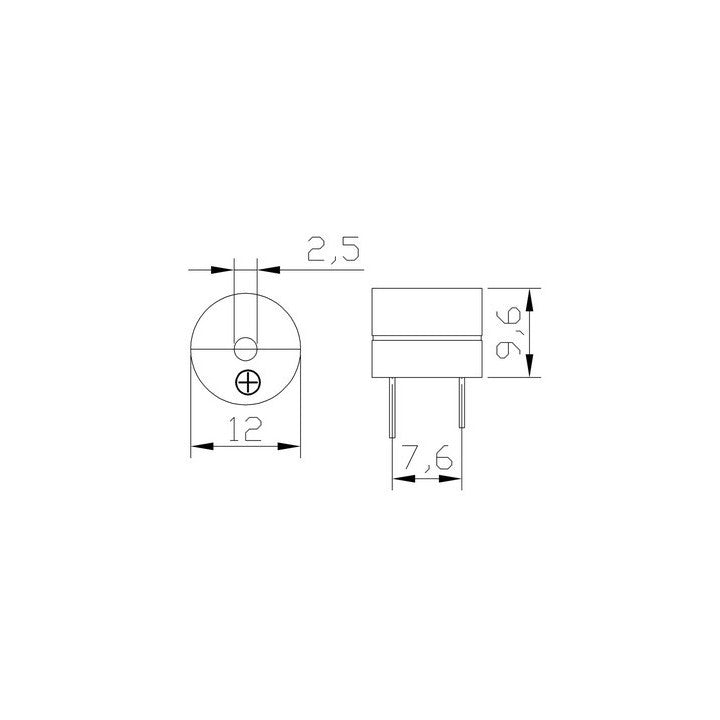 Buzzer alarme actif type ci 3v 4v 5v 6v 7v 8v 9v 10v 11v 12v 13v 14v 15v cc dc ECLATS DESTOCKAGE