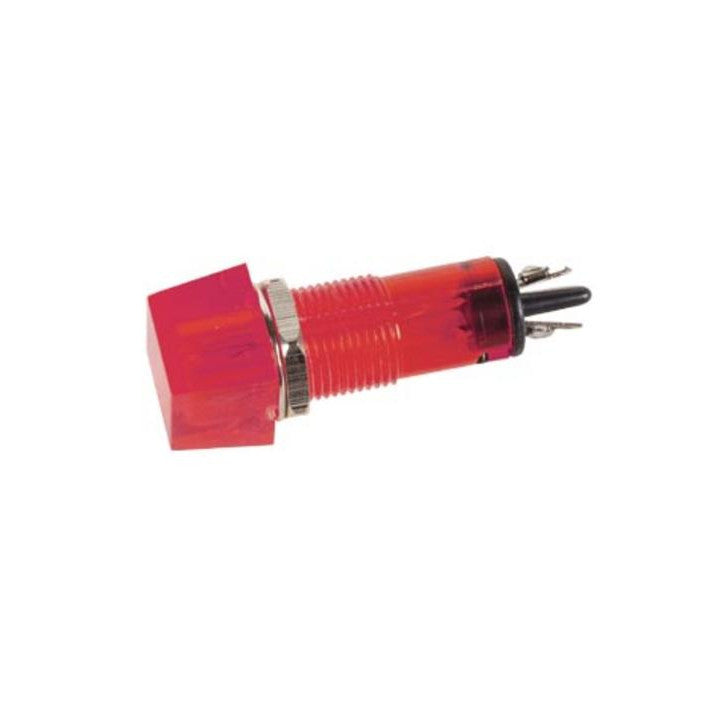 Voyant carre 11.5 x 11.5mm 220v rouge indicateur ccaf220rbl signal lumineux - ECLATS DESTOCKAGE