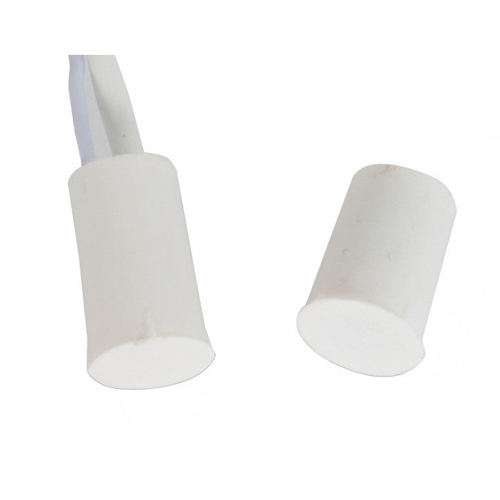 Contact encastre nf encastrable 2 fils 9mm 10mm blanc detecteur ouverture capteur magnetique alarme ECLATS DESTOCKAGE