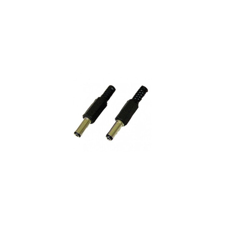 Fiche jack male alim ø 2.5mm lg 9mm alnesj25 coaxiales à 2 pôles ECLATS DESTOCKAGE