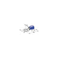 Lot de 10 cosses plate ronde 3 mm bleu coir2532vg b ECLATS DESTOCKAGE