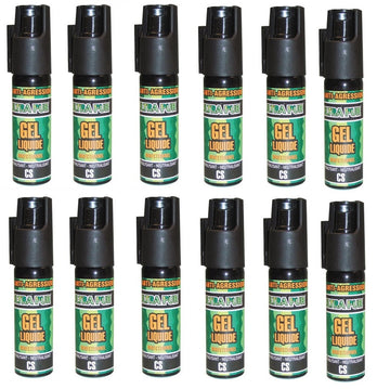 12 bombe spray police aerosol de defense gel lacrymogène arme securite gel paralysant cs gelpm 25ml ECLATS DESTOCKAGE