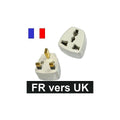 Adaptateur secteur gb voyage uk prise electrique europeenne vers fiche anglaise grande bretagne ECLATS DESTOCKAGE