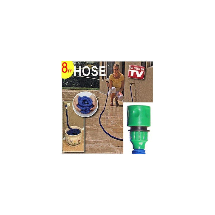 Boyau 25ft rétractable xhose 7.5m tuyau arrosage extensible 8m gardena adaptateur rapide euro ECLATS DESTOCKAGE