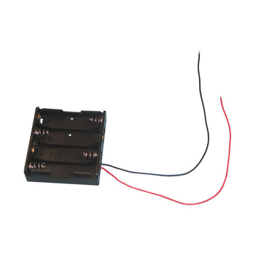 Coupleur a plat avec fils pour 4 piles lr06 (4r6) aa am3 lr6 15a e91 mn1500 815 4006 boitier coffre ECLATS DESTOCKAGE