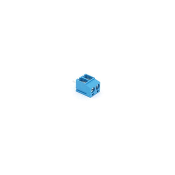 Bornier a vis 2 poles bleu pas 5mm 16a de percage 1.5mm screw02 - ECLATS DESTOCKAGE