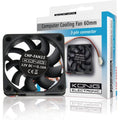 Ventilateur 12v 60mm 60x60x15mm cmp-fan22 connecteur 3 pins 12 volt ordinateur pc könig ECLATS DESTOCKAGE