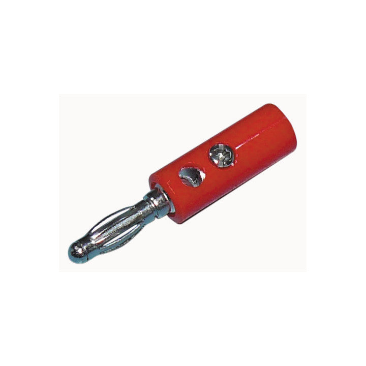 Fiche banane 4mm repiquable rouge connecteur connexion prise electrique cm19r velleman ECLATS DESTOCKAGE