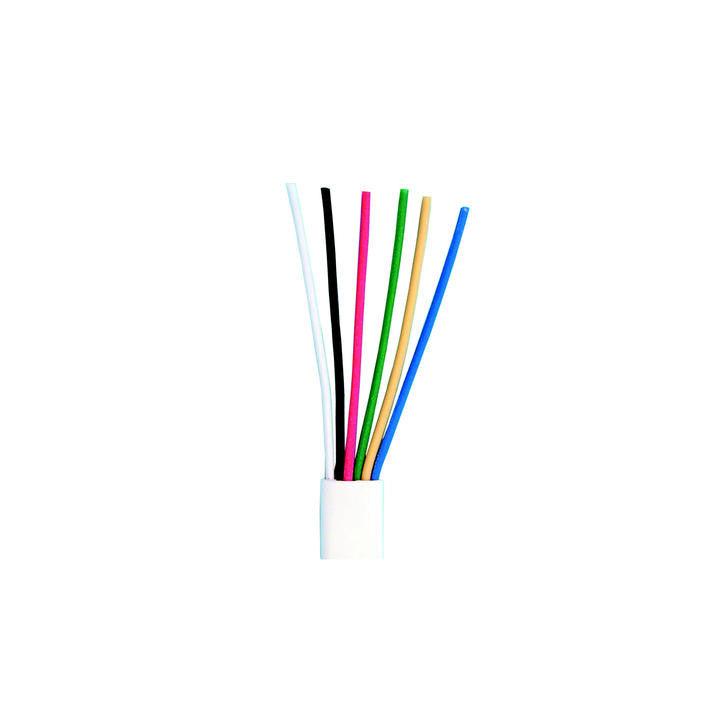 Cable telephonique 6 fils plat pour rj09, rj11, rj12 (le mètre) fil telephone ECLATS DESTOCKAGE