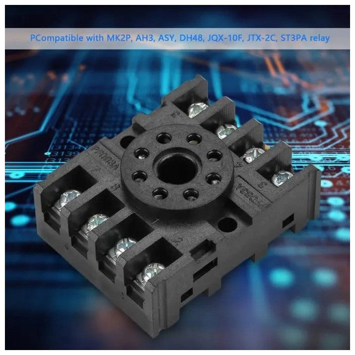 Support relais 8 pin 90-22 mk2p rail din pf083a recepteur rx40965 rx40967 rx40968 decodeur dcd ae/zc - ECLATS DESTOCKAGE