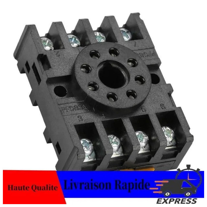 Support relais 8 pin 90-22 mk2p rail din pf083a recepteur rx40965 rx40967 rx40968 decodeur dcd ae/zc - ECLATS DESTOCKAGE