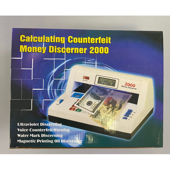 Detecteur uv sonore faux billets banque calculatrice detection dp-2000 ECLATS DESTOCKAGE
